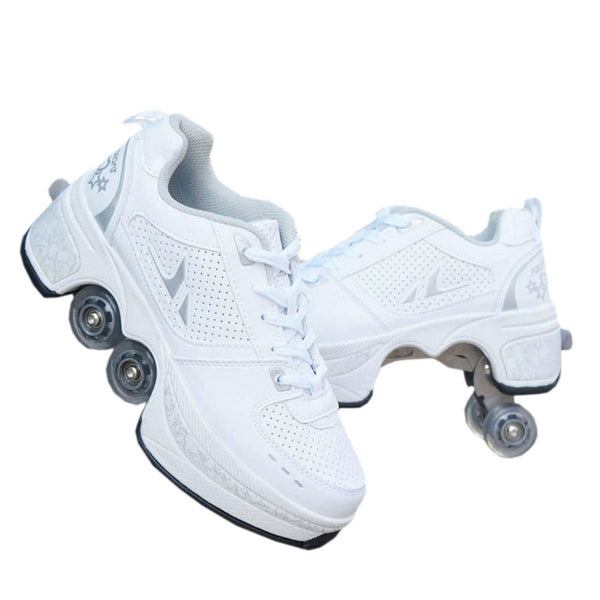 Roller Shoes Parkour Wheel Shoes 4 Wheels Rounds Of Running Shoes