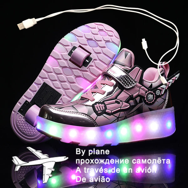 LED Light Roller Skate Shoes For Girls & Boys  Kids